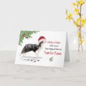 Border Collie Weihnachten Von Hund in Funny Santa Karte (Gelbe Blume)