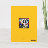 Border Collie Weihnachts-Strumpf Karte (Rückseite)