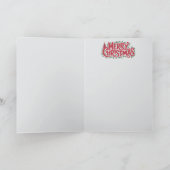 Border Collie Weihnachts-Strumpf Karte (Innenseite)