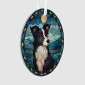 Border Collie Weihnachtsdekoration Ornament (Vorderseite)
