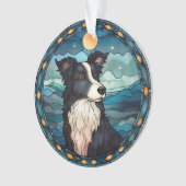 Border Collie Weihnachtsdekoration Ornament (Vorderseite)