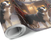 Border Collie Weihnachtsfeiertag Geschenkpapier (Rolleneckpunkt)