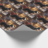 Border Collie Weihnachtsfeiertag Geschenkpapier (Ecke)