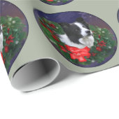 Border Collie Weihnachtsfeiertag Geschenkpapier (Rolleneckpunkt)