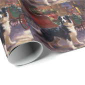 Border Collie Weihnachtsfeiertag Geschenkpapier (Rolleneckpunkt)