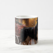 Border Collie Weihnachtsfeiertag Kaffeetasse (Mittel)