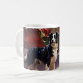 Border Collie Weihnachtsfeiertag Kaffeetasse (Vorderseite Links)