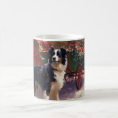 Border Collie Weihnachtsfeiertag Kaffeetasse (Mittel)