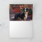 Border Collie Weihnachtsfeiertag Karte (Innenseite)