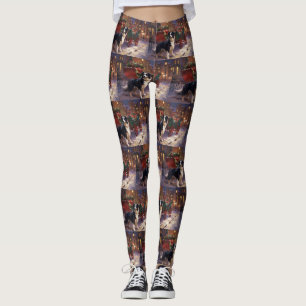 Border Collie Weihnachtsfeiertag Leggings