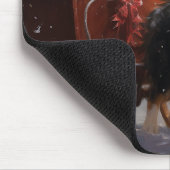Border Collie Weihnachtsfeiertag Mousepad (Ecke)