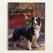 Border Collie Weihnachtsfeiertag Planer (Vorderseite)