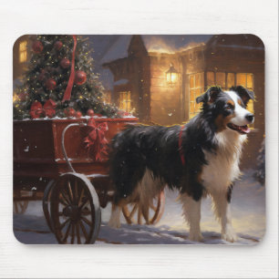 Border Collie Weihnachtsfest Saison Mousepad