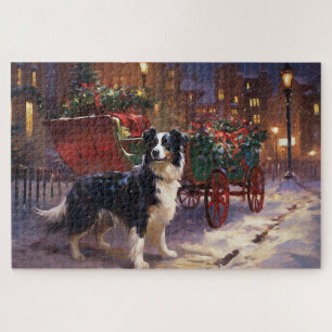 Border Collie Weihnachtsfest Saison Puzzle