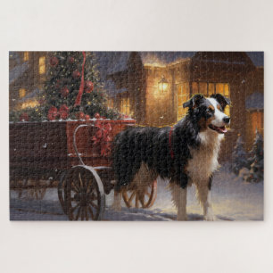 Border Collie Weihnachtsfest Saison Puzzle