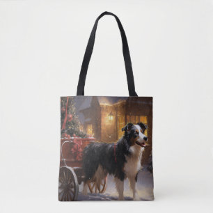Border Collie Weihnachtsfest Saison Tasche
