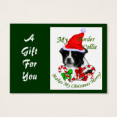 Border Collie Weihnachtsgeschenke Name Tags (Rückseite)
