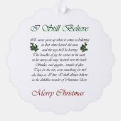 Border Collie Weihnachtsgrüße Ornament Karte (Rückseite)