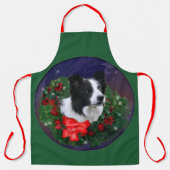 Border Collie Weihnachtsgrüße Schürze (Vorderseite)