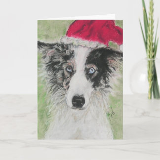 Border Collie Weihnachtskarte Feiertagskarte