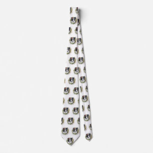 Border Collie Weihnachtsmann Festliche Jungfrau Krawatte