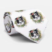 Border Collie Weihnachtsmann Festliche Jungfrau Krawatte (Gerollt)