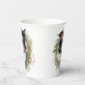 Border Collie Weihnachtsmann Festliche Jungfrau Pappbecher (Rechts)