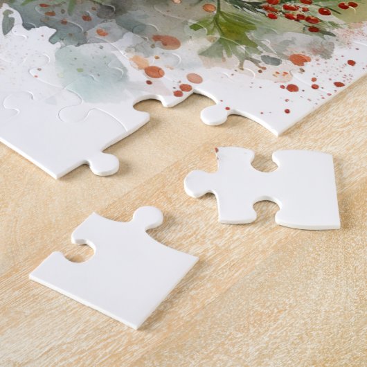 Border Collie Weihnachtsmann Festliche Jungfrau Puzzle (Seite)