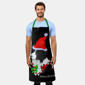 Border Collie Weihnachtsmannmütze Weihnachten Schürze (Getragen)
