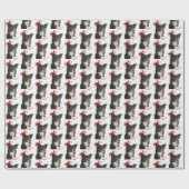 Border-Collie-WeihnachtsPackpapier Geschenkpapier (Flach)