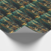 Border Collie Weihnachtsreise Geschenkpapier (Ecke)