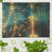 Border Collie Weihnachtsreise Geschirrtuch (Gefaltet)