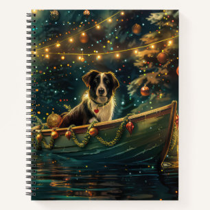 Border Collie Weihnachtsreise Notizblock