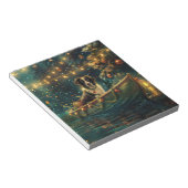 Border Collie Weihnachtsreise Notizblock (angewinkelt)