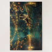 Border Collie Weihnachtsreise Puzzle (Vertikal)