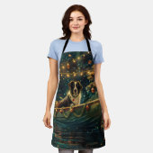 Border Collie Weihnachtsreise Schürze (Getragen)