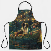 Border Collie Weihnachtsreise Schürze (Vorderseite)