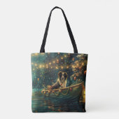 Border Collie Weihnachtsreise Tasche (Rückseite)