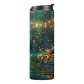 Border Collie Weihnachtsreise Thermosbecher (Nach links gedreht)