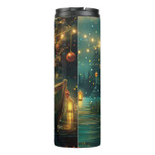 Border Collie Weihnachtsreise Thermosbecher (Rückseite)