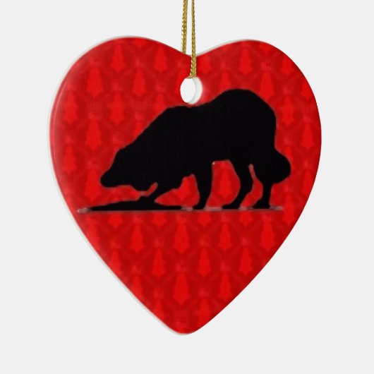 Border-Collie-Weihnachtsverzierung Keramik Ornament (Rechts)