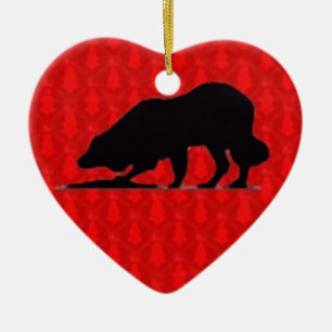 Border-Collie-Weihnachtsverzierung Keramik Ornament
