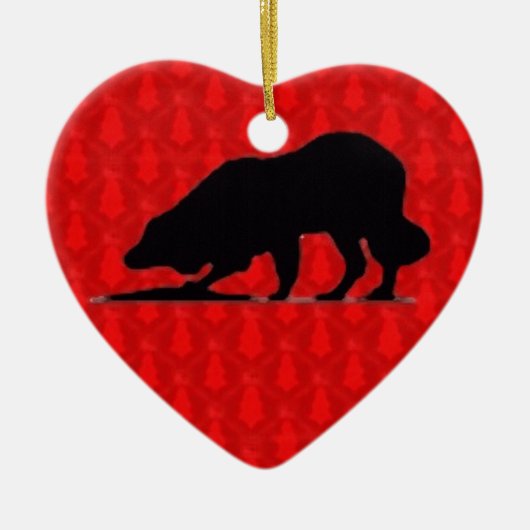 Border-Collie-Weihnachtsverzierung Keramik Ornament (Vorne)