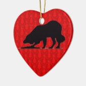 Border-Collie-Weihnachtsverzierung Keramik Ornament (Links)