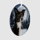 Border-Collie-Weihnachtsverzierung Ornament (Vorderseite)