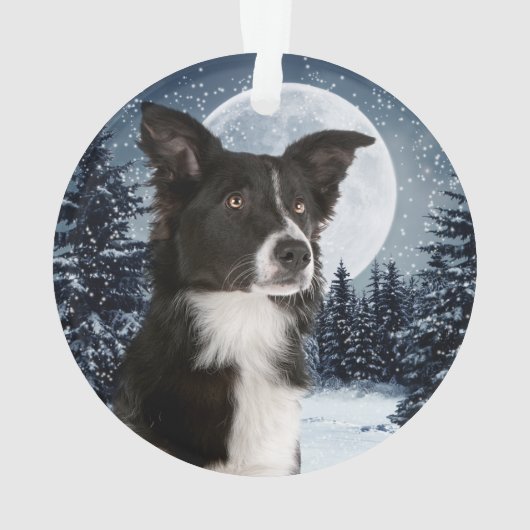 Border-Collie-Weihnachtsverzierung Ornament (Rückseite)