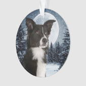 Border-Collie-Weihnachtsverzierung Ornament (Vorderseite)