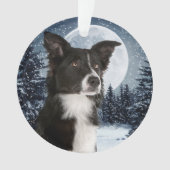 Border-Collie-Weihnachtsverzierung Ornament (Vorderseite)