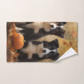 Border Collie Welpe Autumn Delight Pumpen Badhandtuch Set (Handtuch)