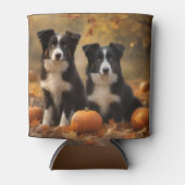 Border Collie Welpe Autumn Delight Pumpen Dosenkühler (Vorderseite)